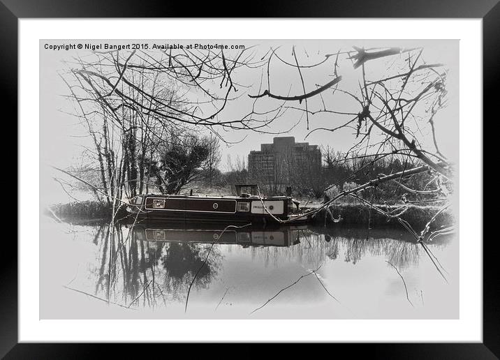  River Stort, Harlow Framed Mounted Print by Nigel Bangert