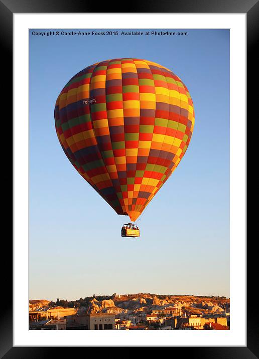  Ballooning Over Goreme Framed Mounted Print by Carole-Anne Fooks