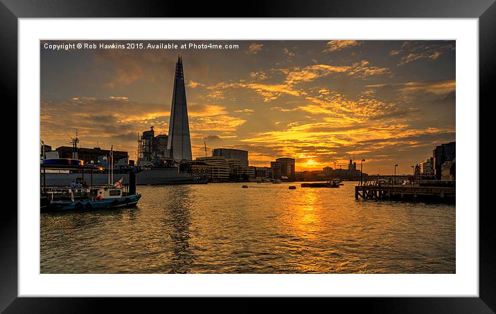  Sunset Shard  Framed Mounted Print by Rob Hawkins