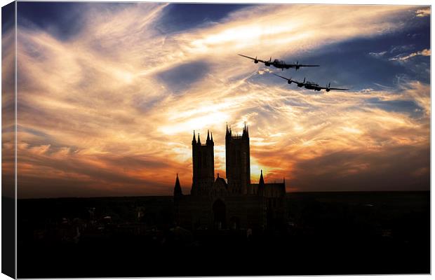 Lancs Over The Cathedral  Canvas Print by J Biggadike