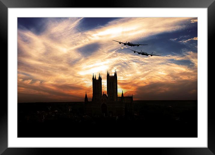 Lancs Over The Cathedral  Framed Mounted Print by J Biggadike