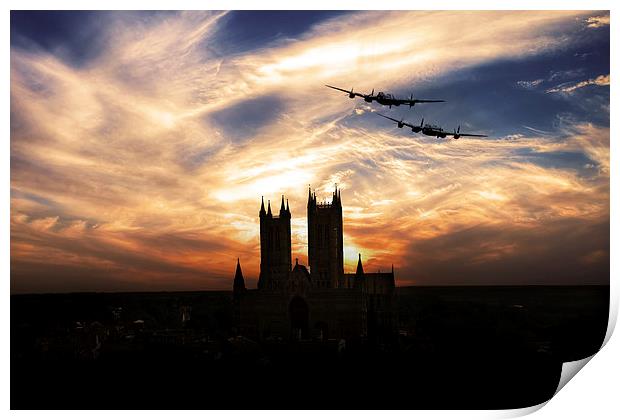 Lancs Over The Cathedral  Print by J Biggadike