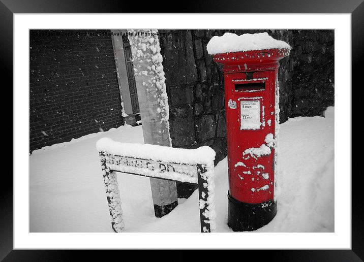 Post Box in the Snow Framed Mounted Print by Zena Clothier