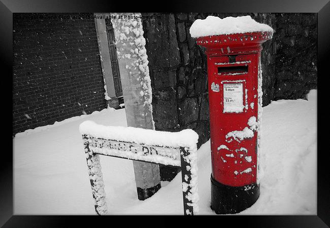 Post Box in the Snow Framed Print by Zena Clothier