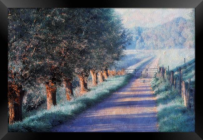  By Road of Your Dream. Monet Style Framed Print by Jenny Rainbow