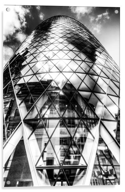 The Gherkin London Acrylic by David Pyatt