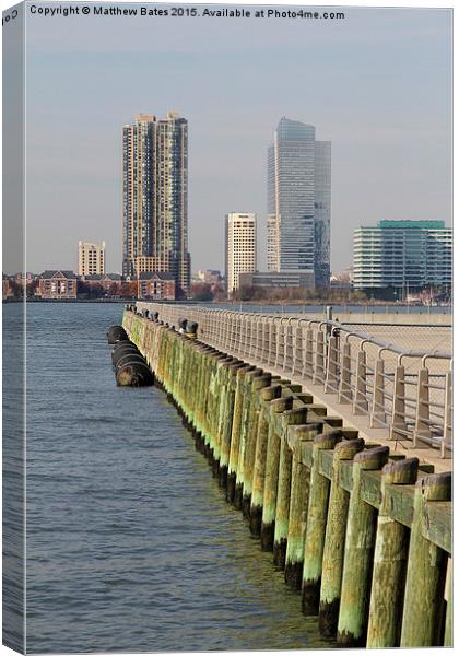 New York Pier Canvas Print by Matthew Bates