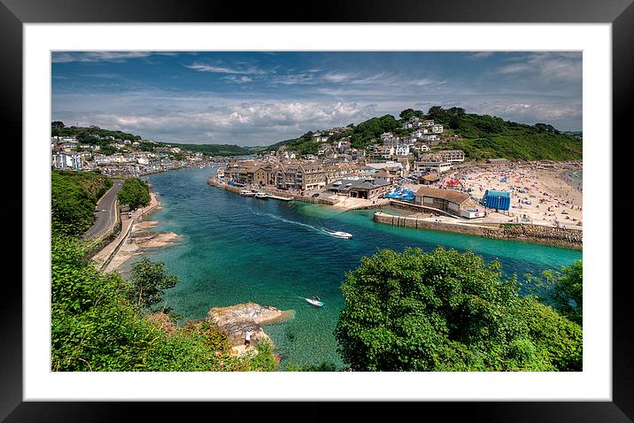  Boats on the River Looe and Town Beach Framed Mounted Print by Rosie Spooner