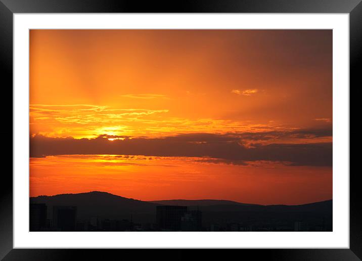  Sunset  Framed Mounted Print by santosh shrestha