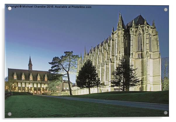  Lancing College Chapel, Lancing, Sussex. Acrylic by Michael Chandler