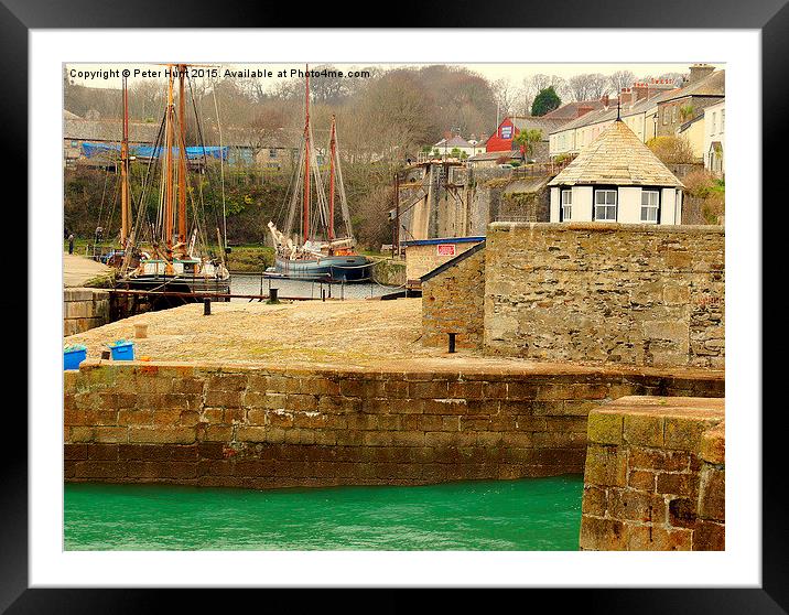  Wintering At Charlestown Cornwall Framed Mounted Print by Peter F Hunt
