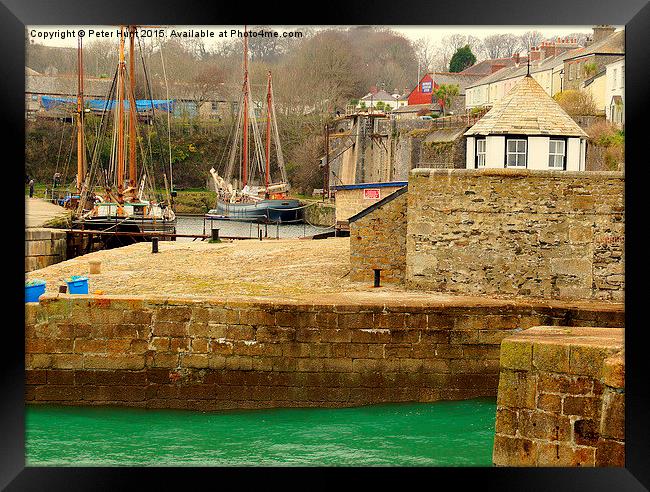  Wintering At Charlestown Cornwall Framed Print by Peter F Hunt