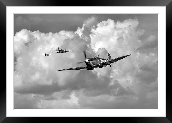 222 Squadron - Mono Framed Mounted Print by J Biggadike