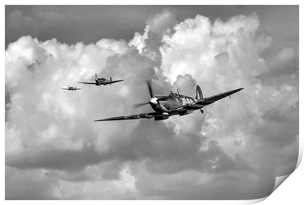 222 Squadron - Mono Print by J Biggadike