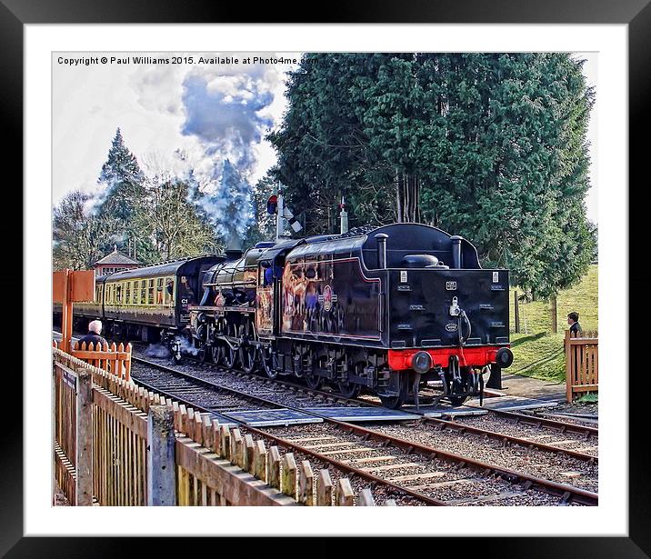 Black Five at Crowcombe Heathfield  Framed Mounted Print by Paul Williams