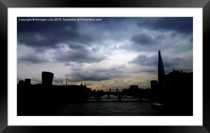  London looms Framed Mounted Print by Georgie Lilly