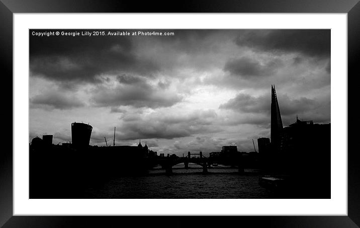  London's Sillouhete Framed Mounted Print by Georgie Lilly