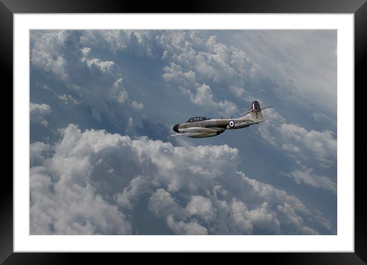 Gloster Meteor  Framed Mounted Print by J Biggadike