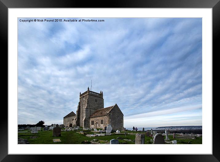The Church of St Nicholas, Uphill Framed Mounted Print by Nick Pound