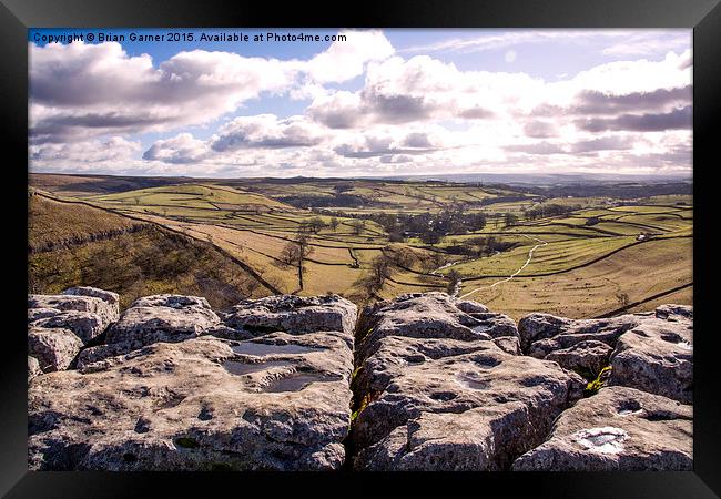 View over Malham Cove Framed Print by Brian Garner