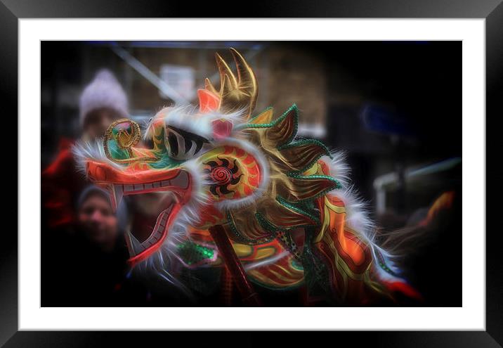  Chinese Dragon Framed Mounted Print by Ceri Jones