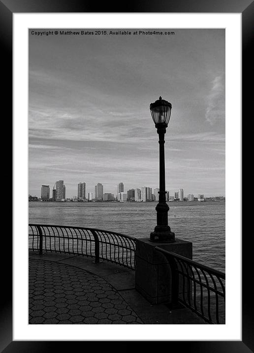 Hudson River Framed Mounted Print by Matthew Bates