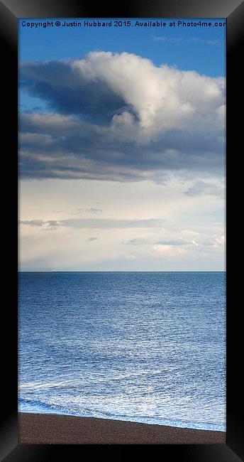  Seascape From Bexhill-On-Sea, Sussex Framed Print by Justin Hubbard