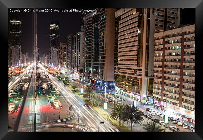  Abu Dhabi night shot Framed Print by Chris Mann