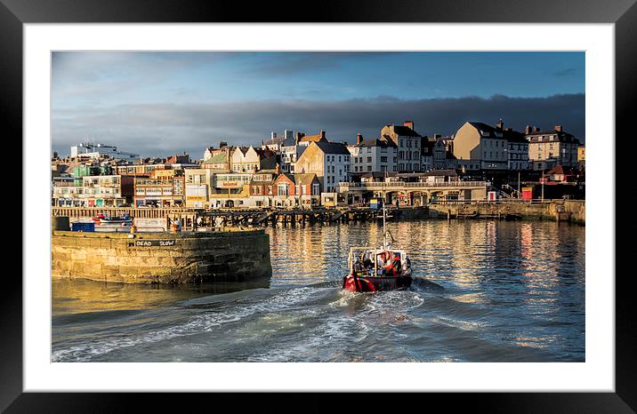 A Working Harbour Framed Mounted Print by David Hollingworth