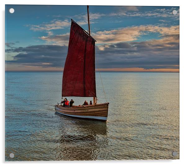 Sailing in the Bay Acrylic by David Hollingworth