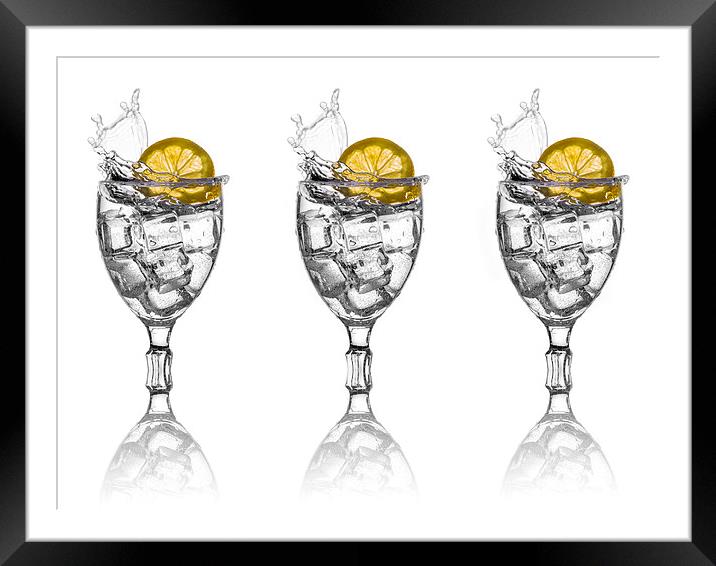  Gin and Tonics Trio Framed Mounted Print by Gary Kenyon
