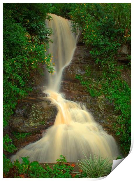   Sri Lanka Falls Print by Karl Tullett