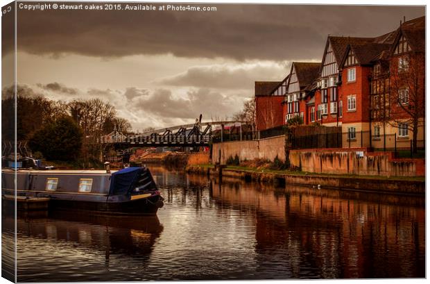  Cheshire Life - Northwich in Winter Canvas Print by stewart oakes