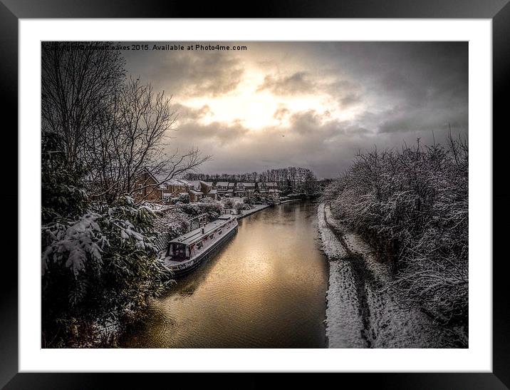  Cheshire Life - Broken Cross, Northwich in Winter Framed Mounted Print by stewart oakes