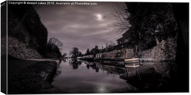 Cheshire Life - Middlewich Canal  Canvas Print by stewart oakes