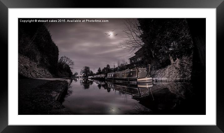 Cheshire Life - Middlewich Canal  Framed Mounted Print by stewart oakes