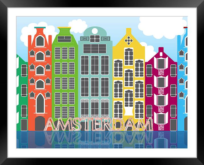Amsterdam Framed Mounted Print by Tanya Hall