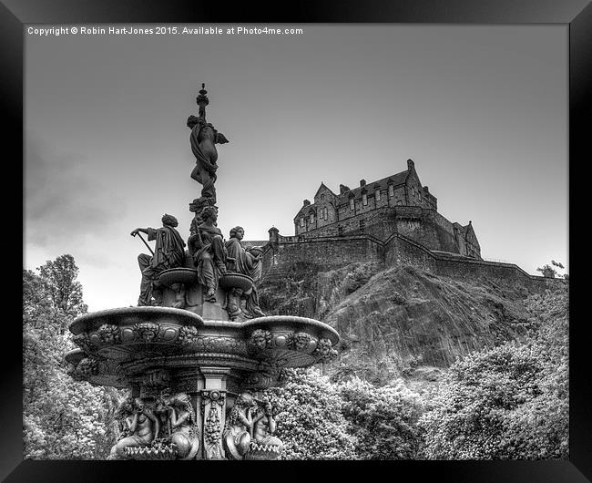  Ross Fountain and Edinburgh Castle Scotland Framed Print by Robin Hart-Jones