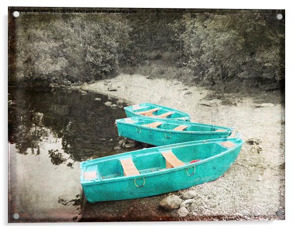  Three Boats Acrylic by Lynn Bolt