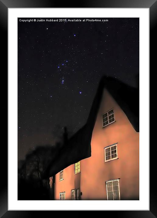  Orion Over Redgrave Framed Mounted Print by Justin Hubbard