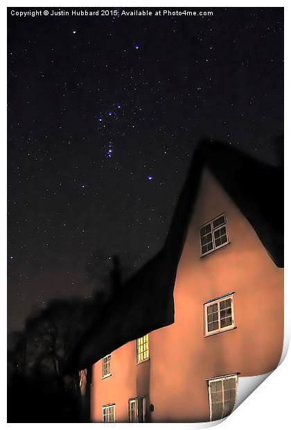  Orion Over Redgrave Print by Justin Hubbard