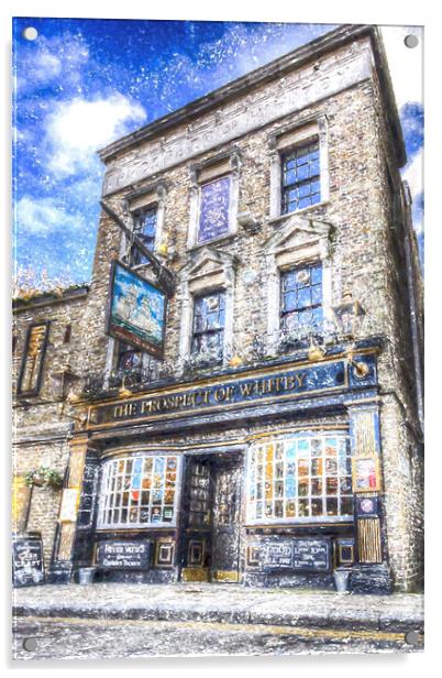 The Prospect Of Whitby Pub London Art Acrylic by David Pyatt