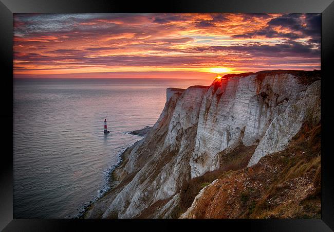  Beachy Head Sunset Framed Print by Phil Clements