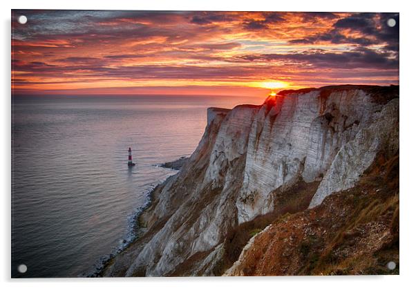  Beachy Head Sunset Acrylic by Phil Clements