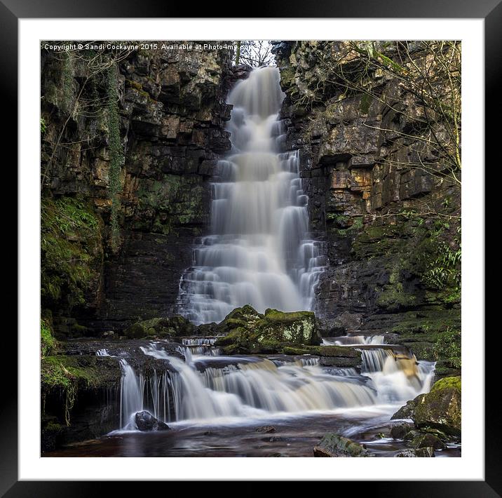  Mill Gill Force Framed Mounted Print by Sandi-Cockayne ADPS