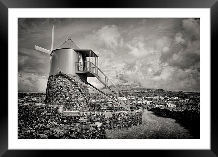  Flemish Mill on Pico Island Framed Mounted Print by Broadland Photography