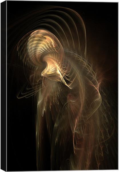 A Flame Fractal - Jellyfish Canvas Print by Ann Garrett