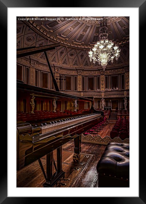  St George's Hall Small Concert Room. Framed Mounted Print by William Duggan