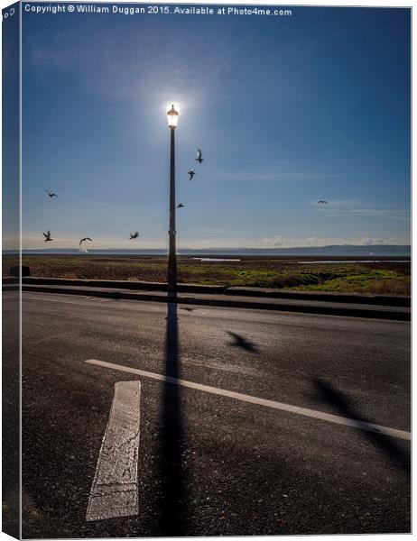  Parkgate village Seafront on the Wirral peninsula Canvas Print by William Duggan