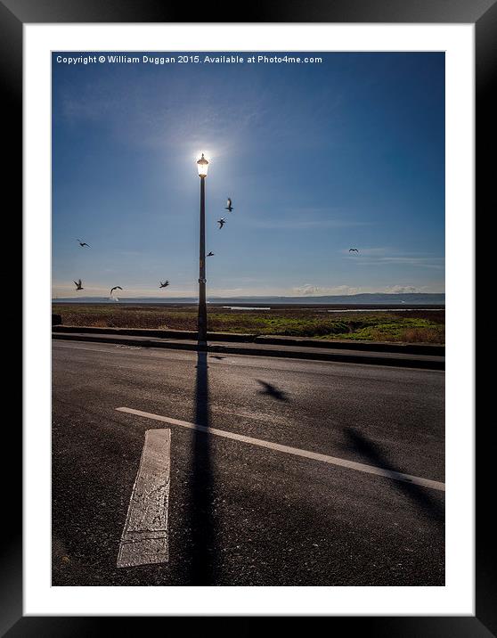  Parkgate village Seafront on the Wirral peninsula Framed Mounted Print by William Duggan